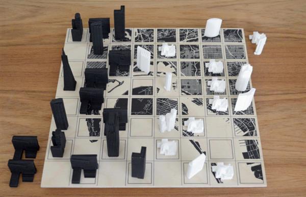 Custom Chess set | Circle City 3d